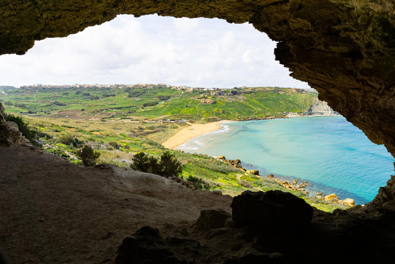 gozo tourist site malta called tal mixta cave