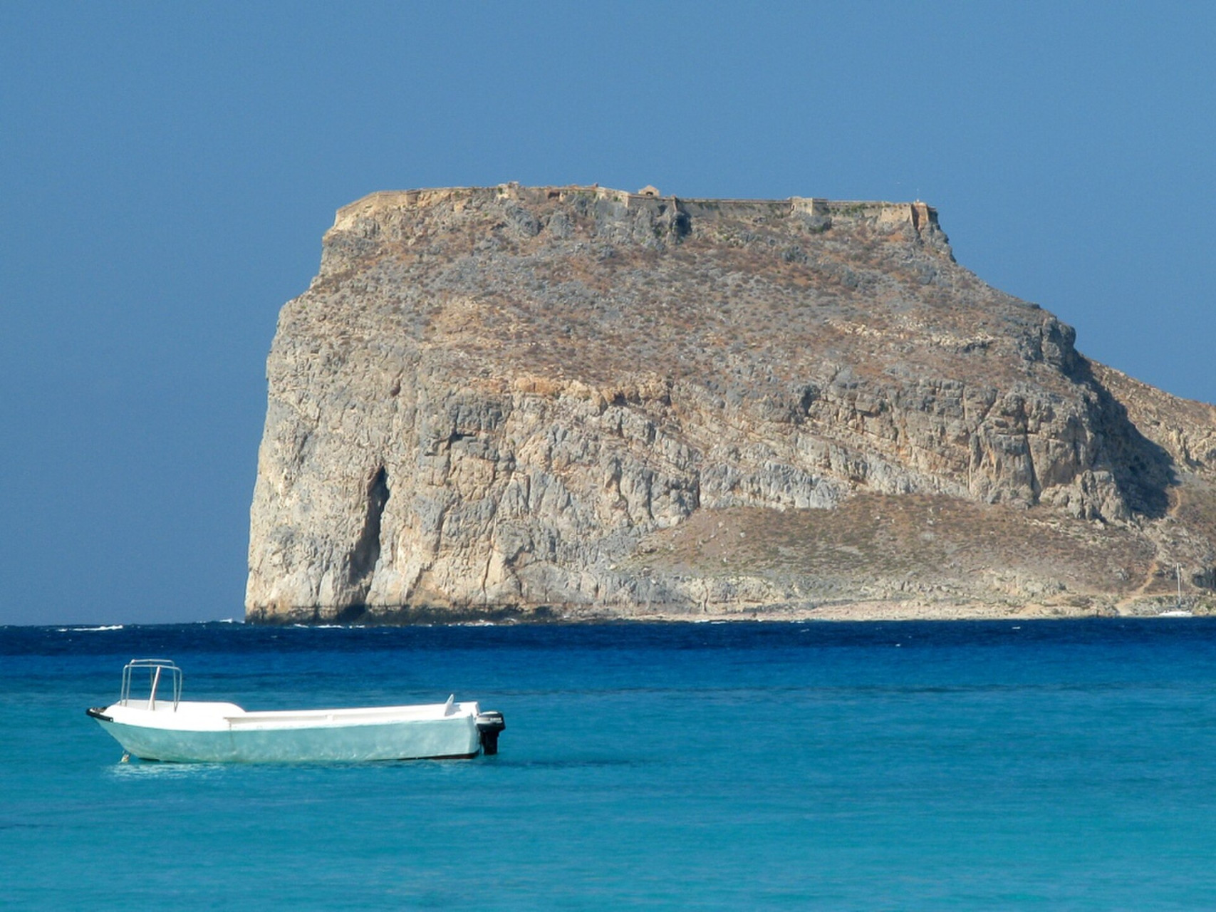 gramvousa islet very close to the nw coast of crete