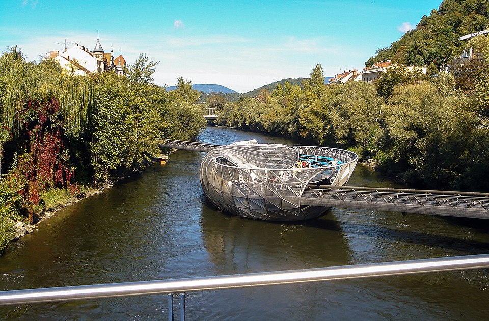 graz murinsel vom edegger steg 081006