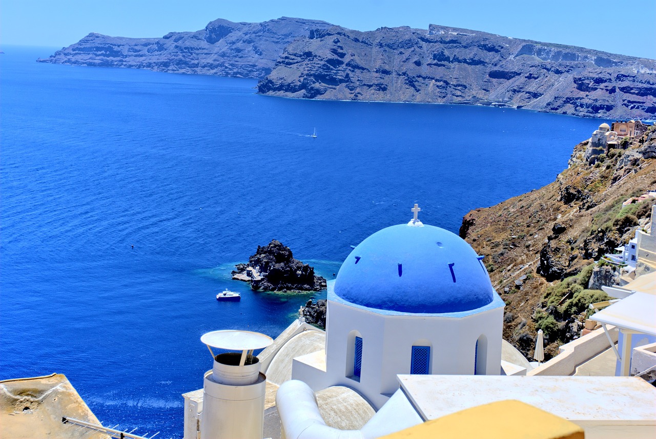 grecia santorini spiaggia il sole 1
