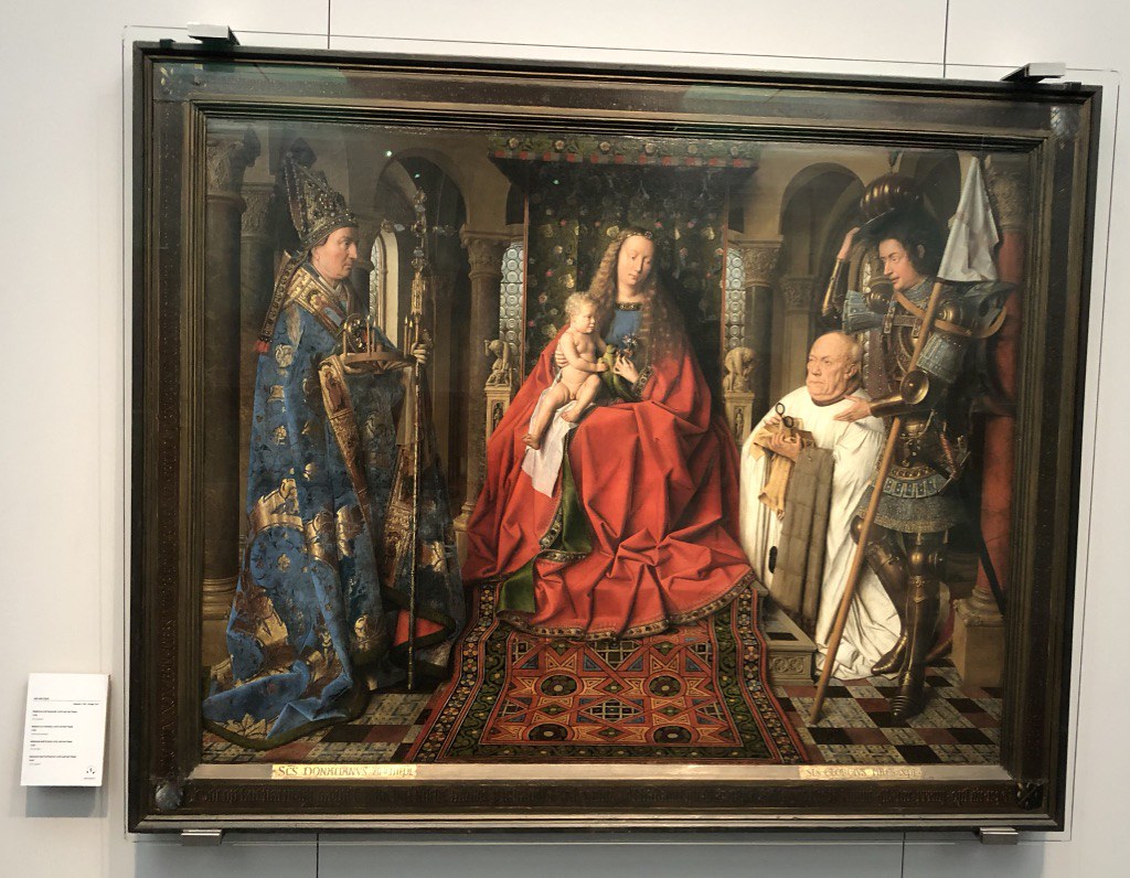 madonna del canonico di van Eyck al Groeninegmuseum di Bruges