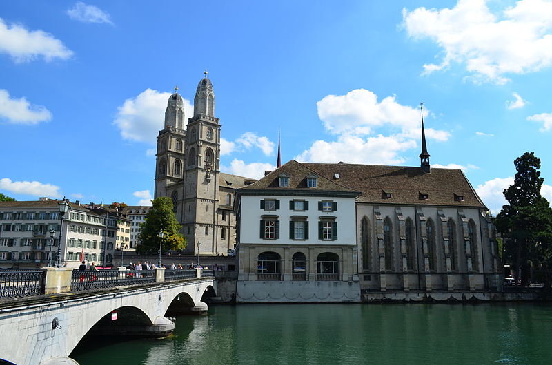 grossmunster helmhaus and wasserkirche in zurich 1
