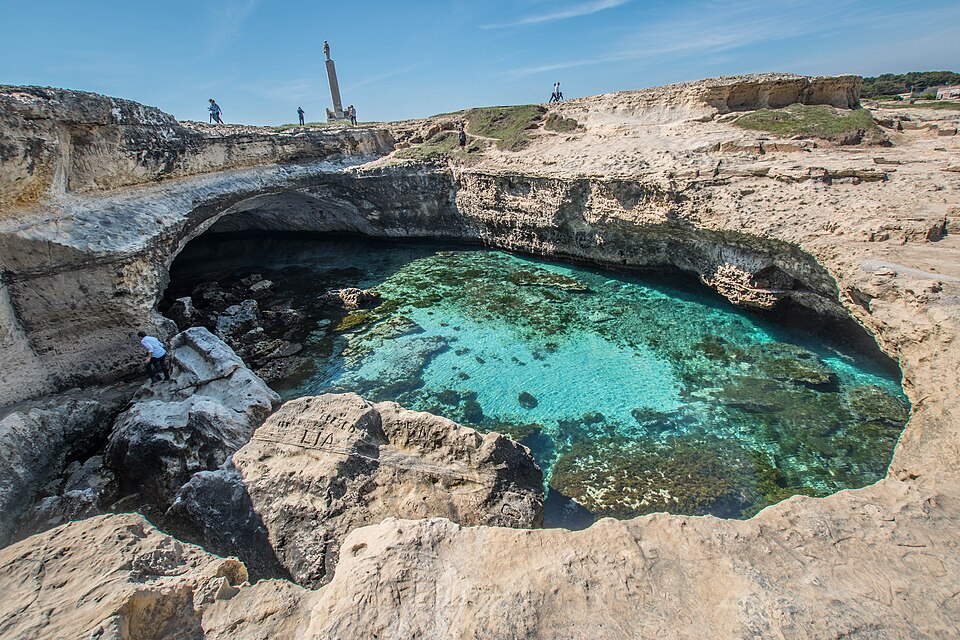 grotta della poesia in roca vecchia melendugno apulia italy