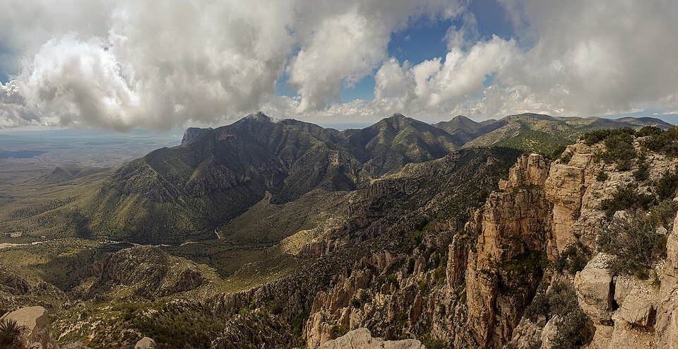 guadalupe peak from hunter peak