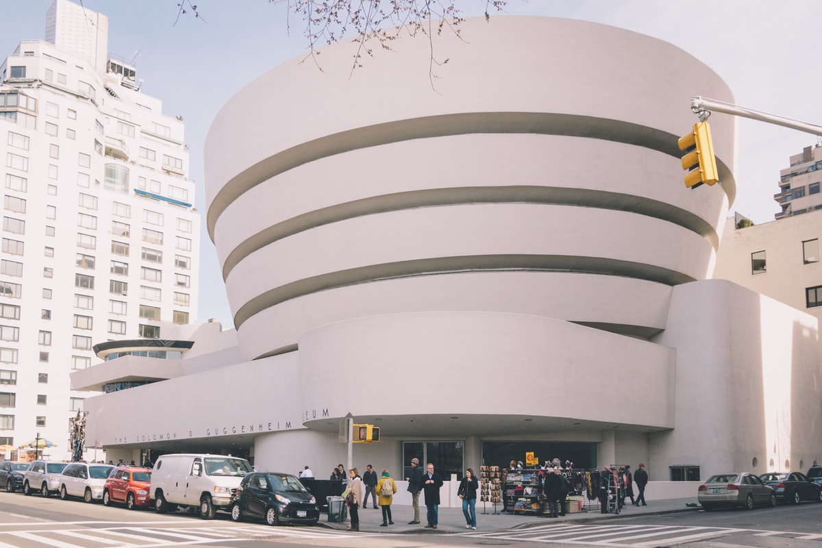 Architettura esterna del Guggenheim Museum di NYC