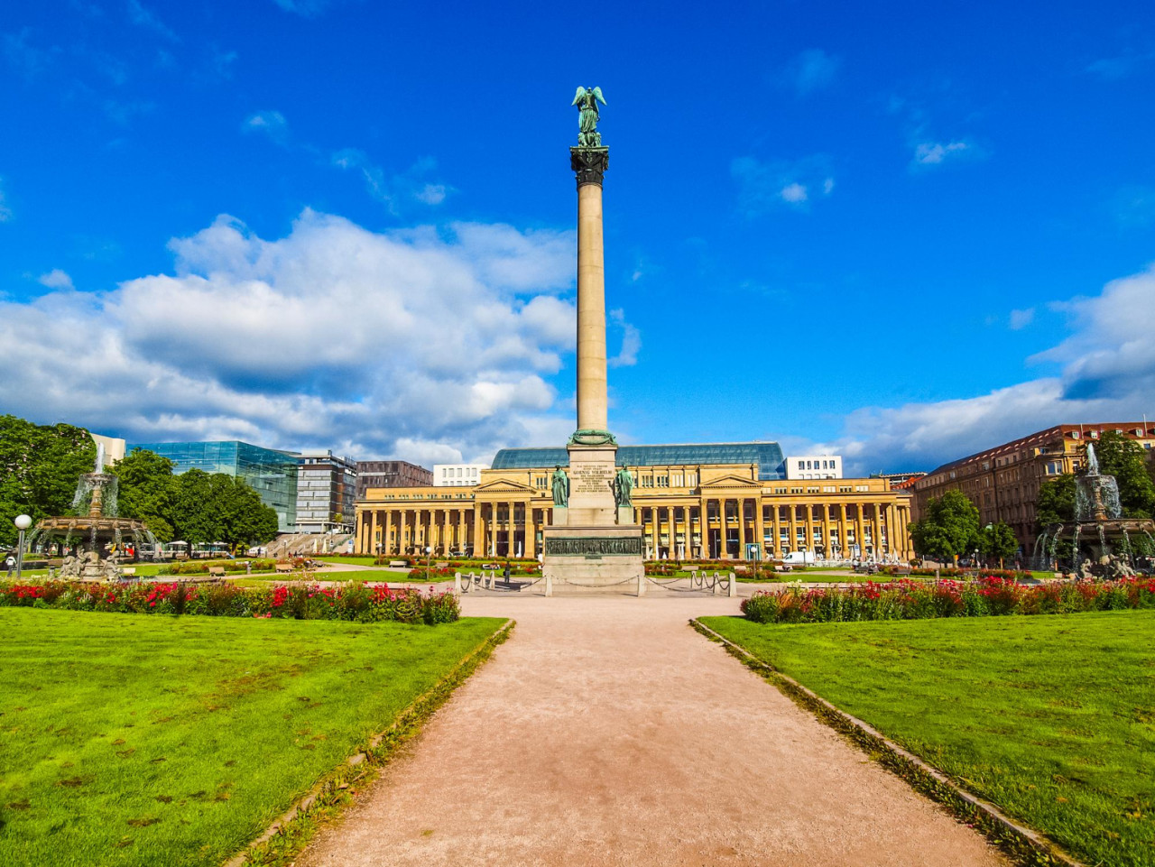 hdr schlossplatz castle square stuttgart