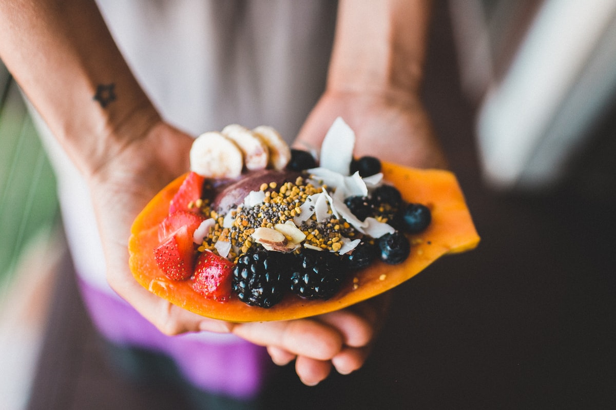 healthy tropical breakfast