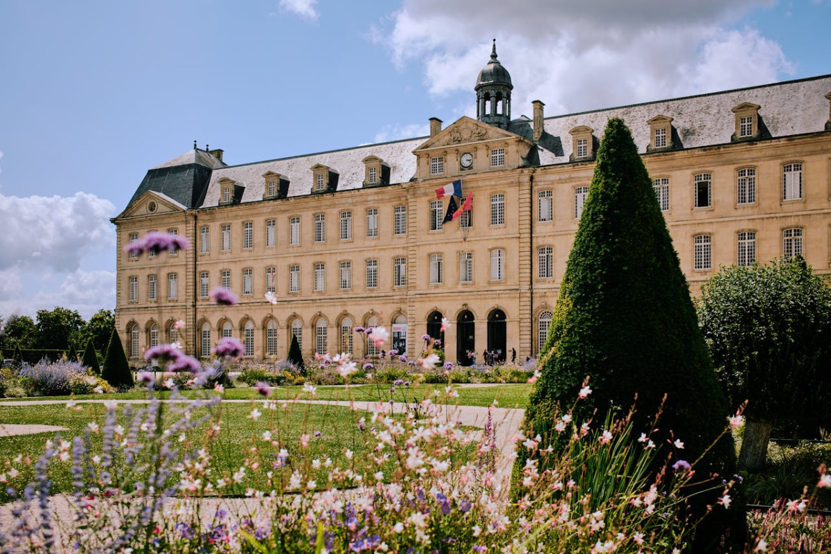 historic abbaye aux hommes in caen normandy