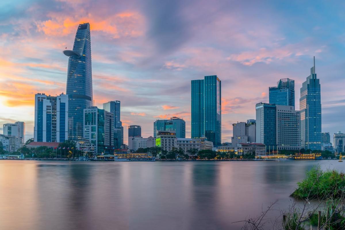 ho chi minh city during sunset