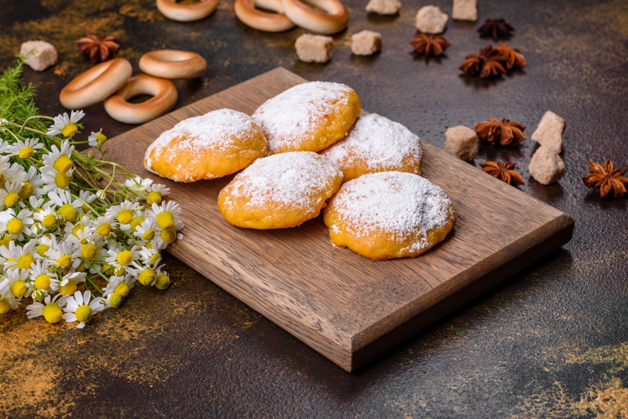 homemade corn cookies concrete table healthy homemade vegan vegetarian pastry