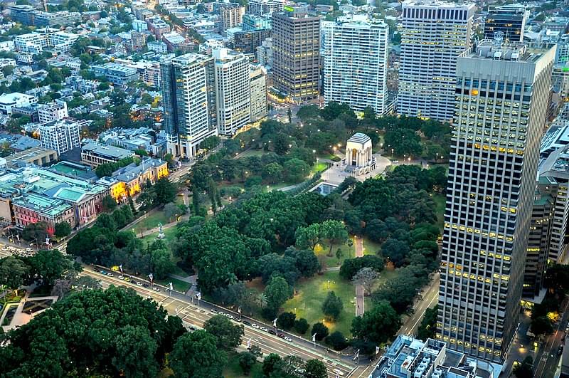 hyde park sydney aerial 1