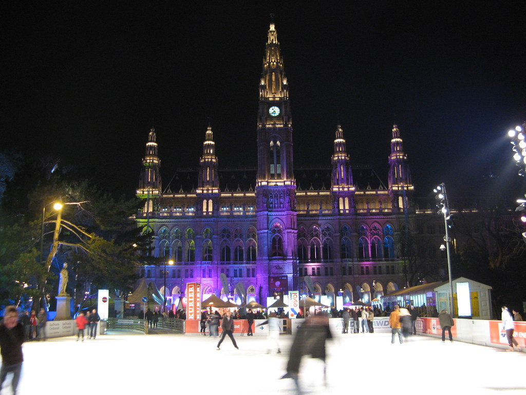 ice skating at the rathaus