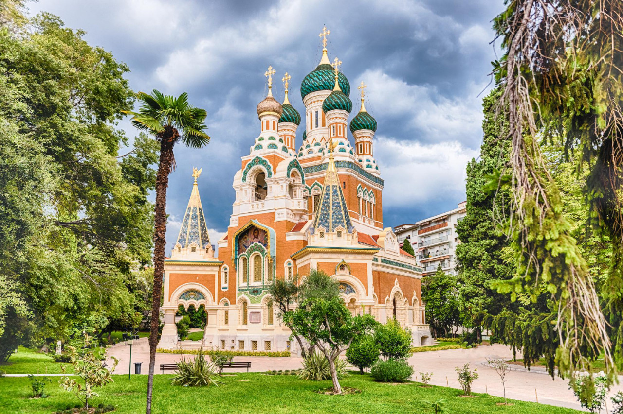 iconic st nicholas orthodox cathedral one major landmark nice cote dazur france