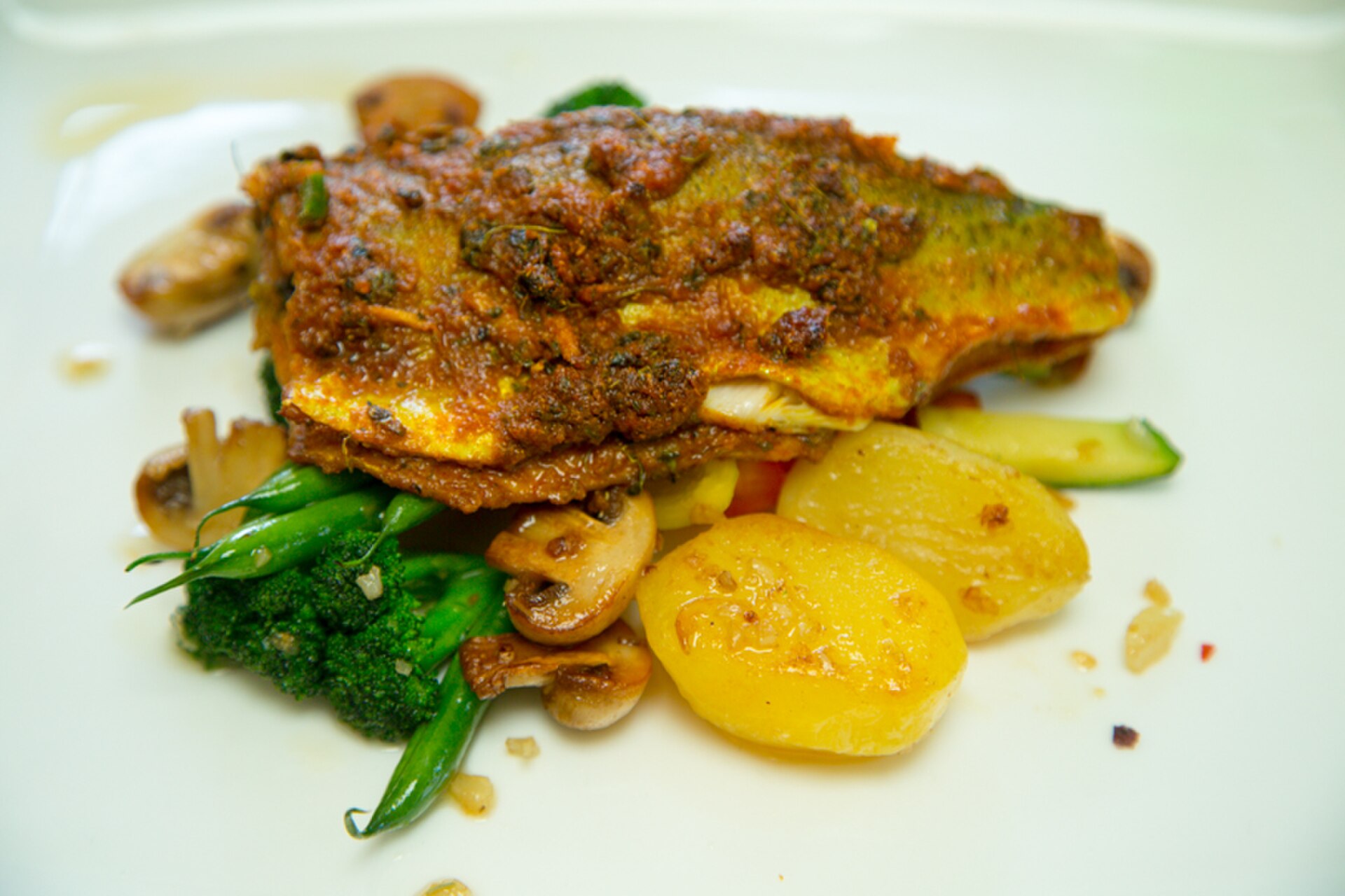 indian style pan fried trout fish masala from himalayas