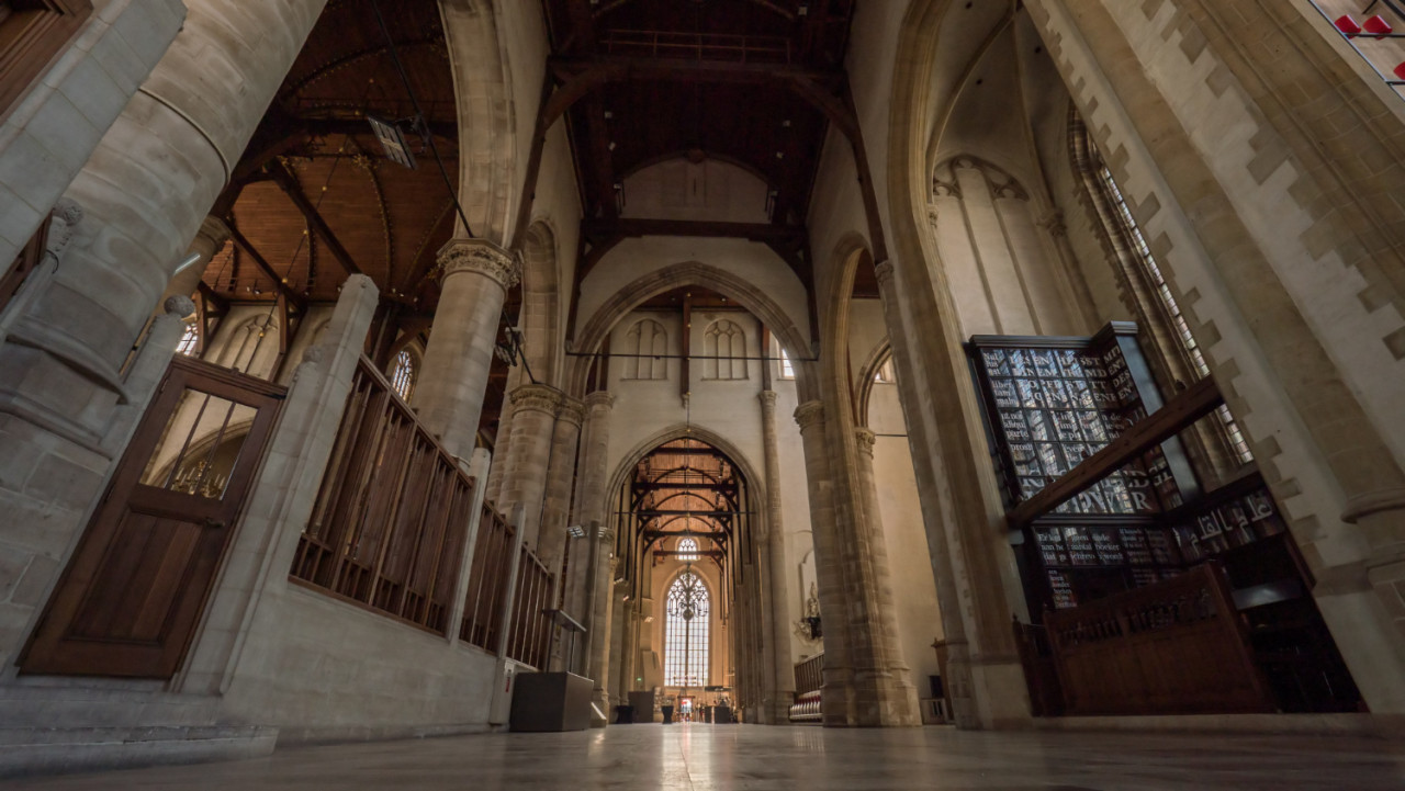 inside st lawrence church rotterdam