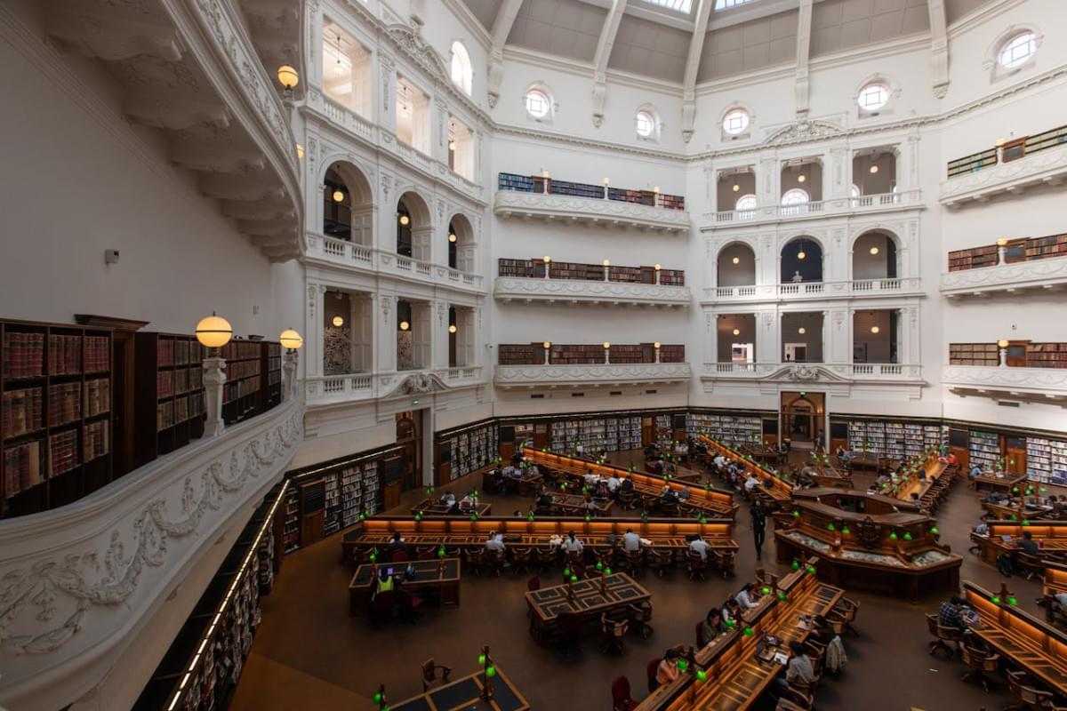 interior design of the state library victoria in melbourne