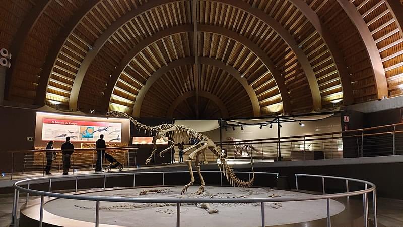 interno del museo del jurasico de asturias