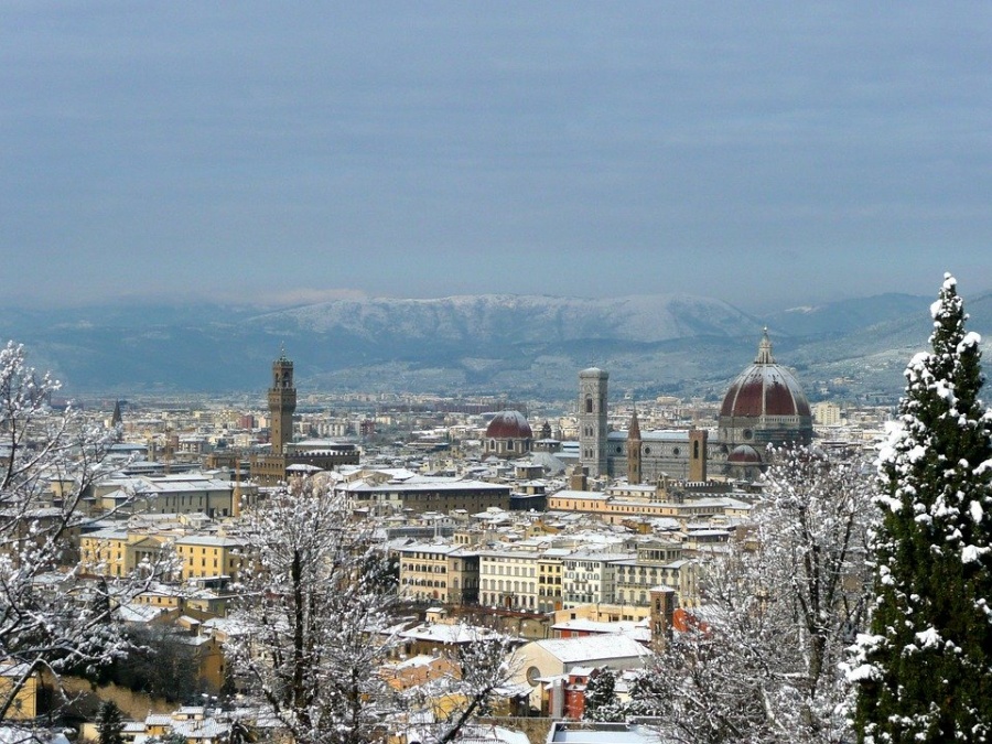 Florence Italia Inverno Panorama