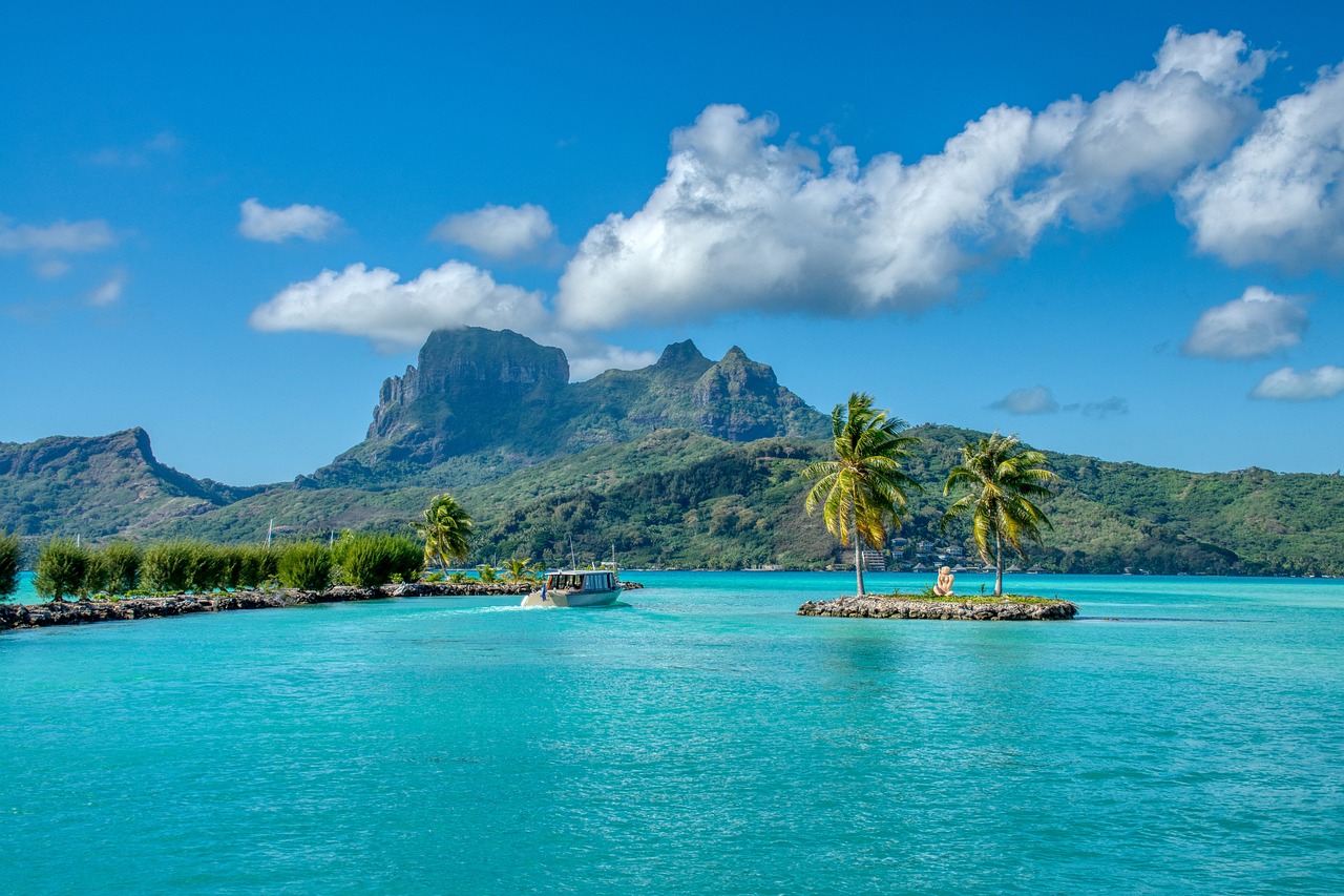 island tropical blue waters