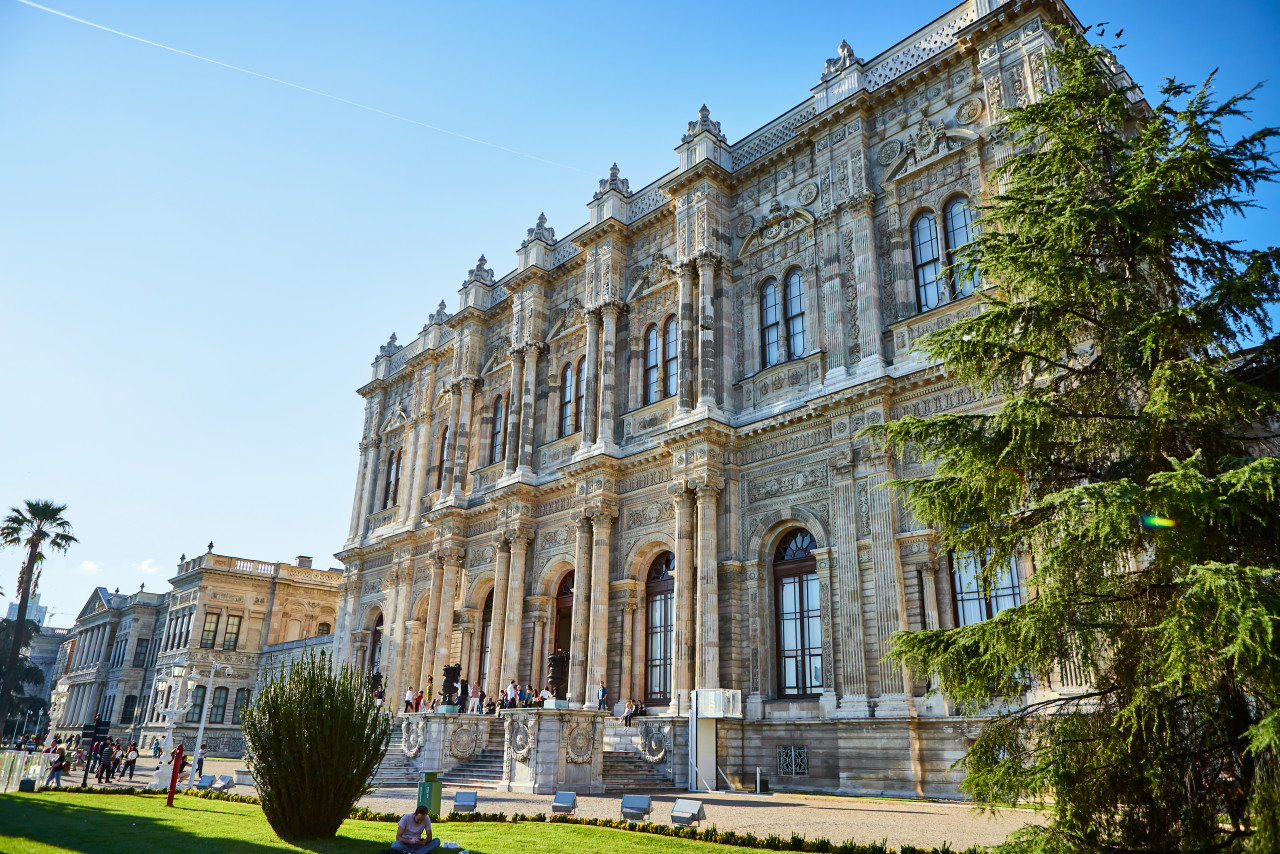 istanbul turkey october 12 2019 dolmabahce palace istanbul it is largest palace turkey one most glamorous palaces world