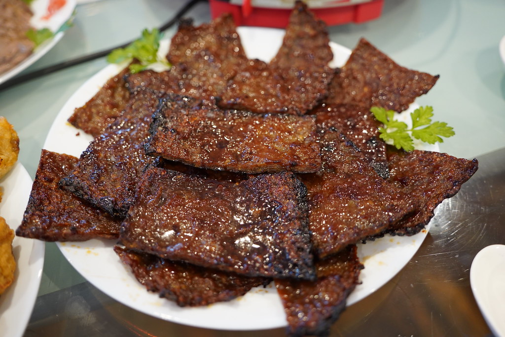 julia s bak kwa honey pork jerky plated