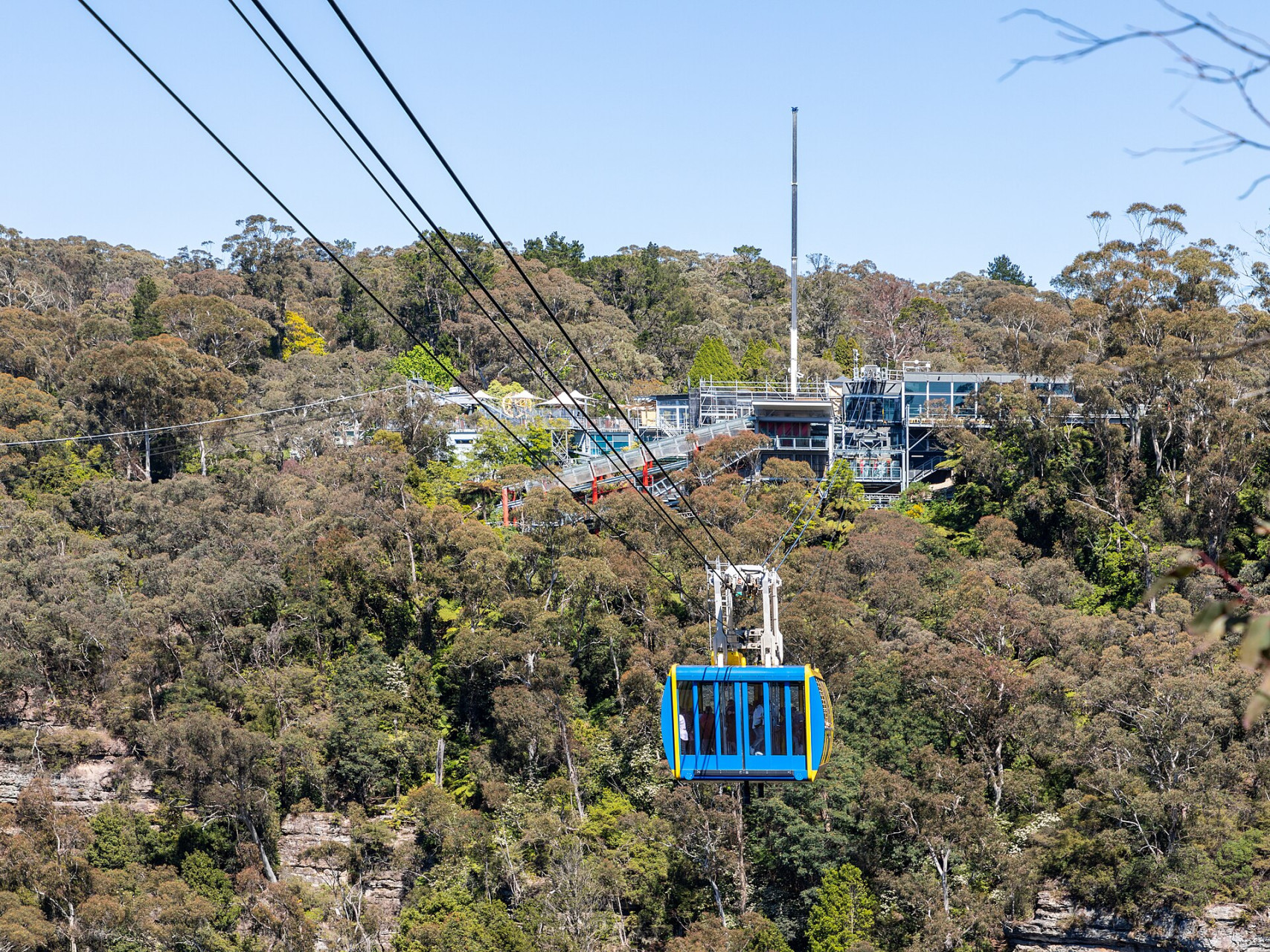 Teleferica panoramica di Scenic World che attraversa la Jamison Valley