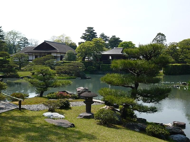 katsura imperial villa in spring