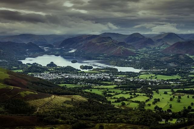 keswick lake district lago panorama