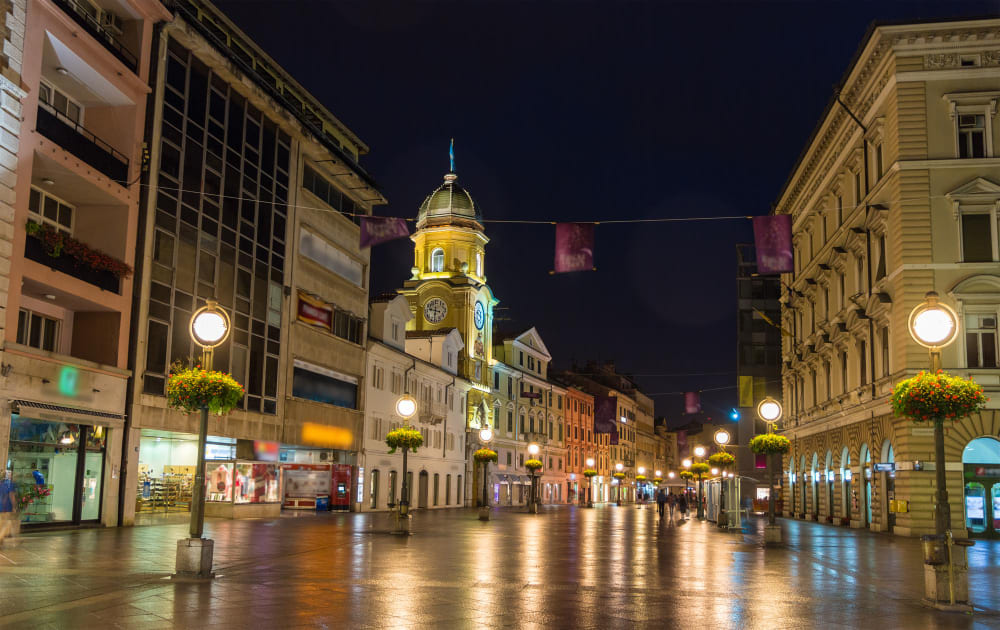 korzo main street rijeka croatia