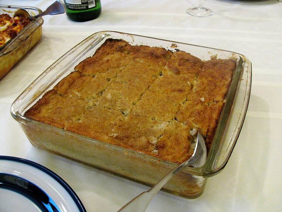 Sformato di patate e pancetta al forno con gratinatura