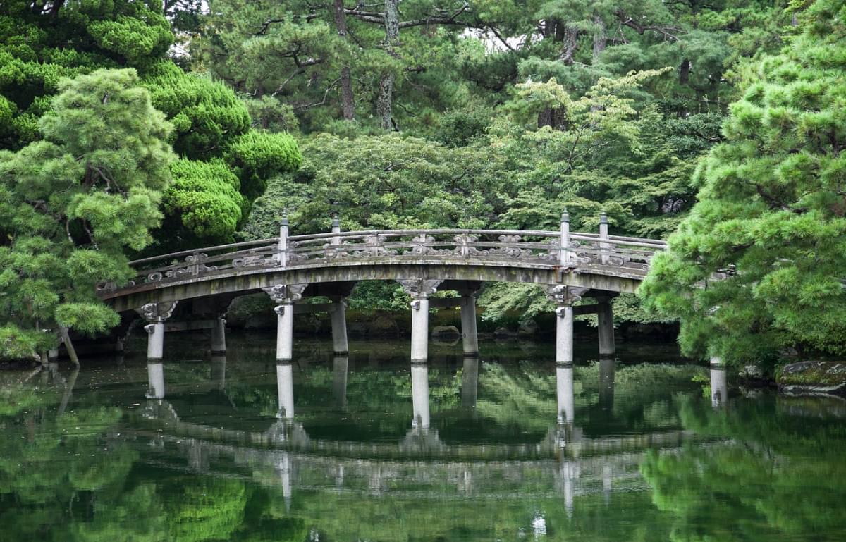 kyoto imperial park ponte lago