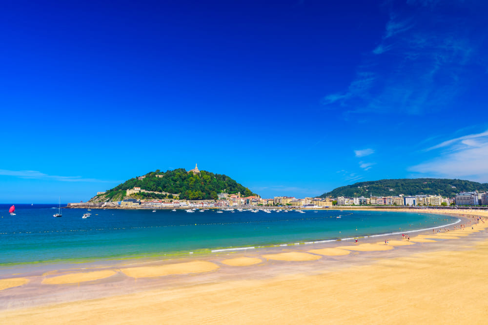 la concha beach san sebastian donostia spain best european beach sunny