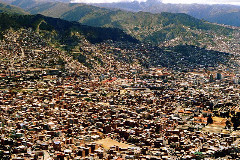 la paz desde el camino a el alto bolivia panoramio