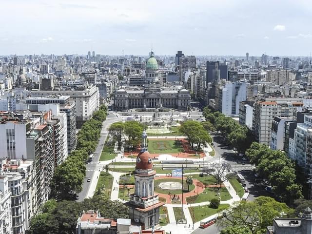 Plaza del Congresso panoramica dall'alto