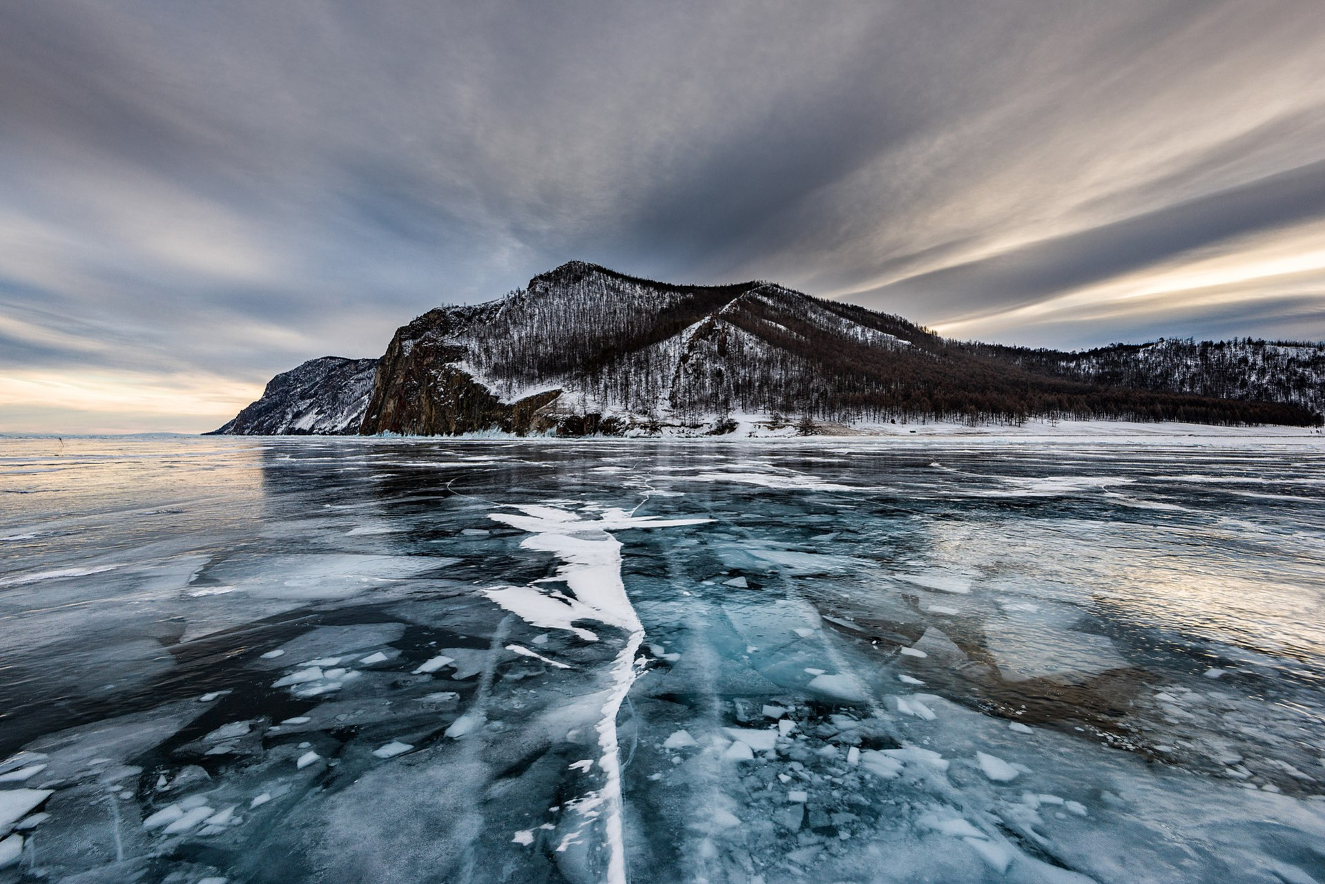 lake baikal in winter