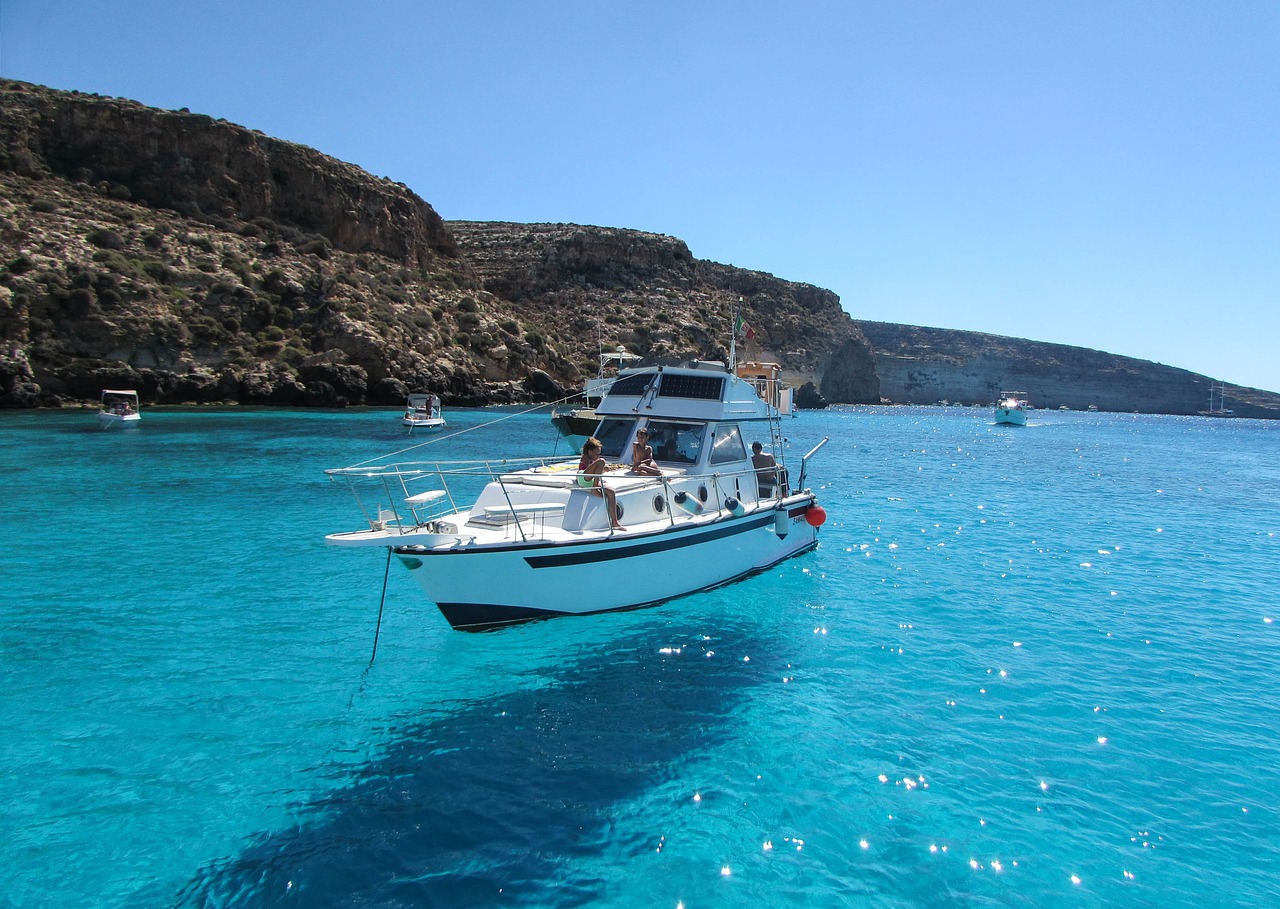 Vista panoramica pista aeroporto di lampedusa
