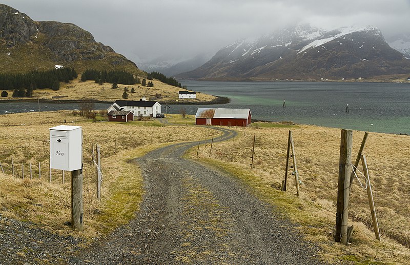 landscape of stromsnes flakstadoya lofoten norway