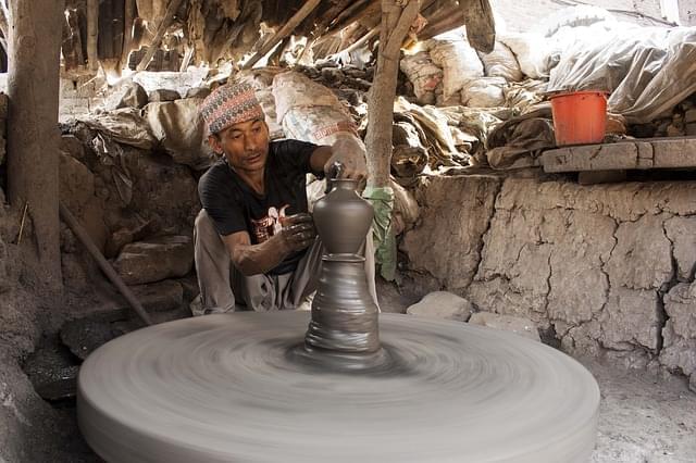 lavoro di argilla bhaktapur artigiani nepal