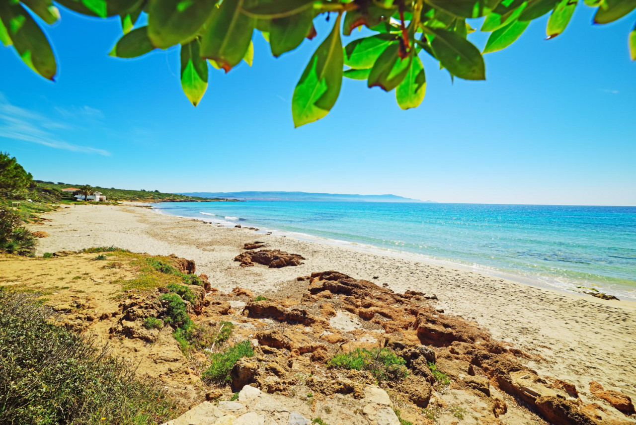 le bombarde beach clear spring day sardinia