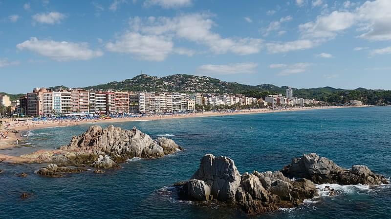 lloret de mar panorama of main beach