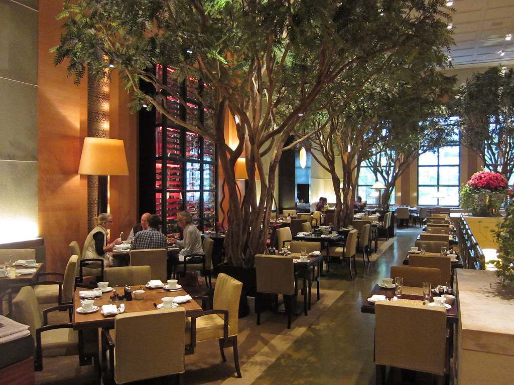 lobby of four seasons hotel new york city
