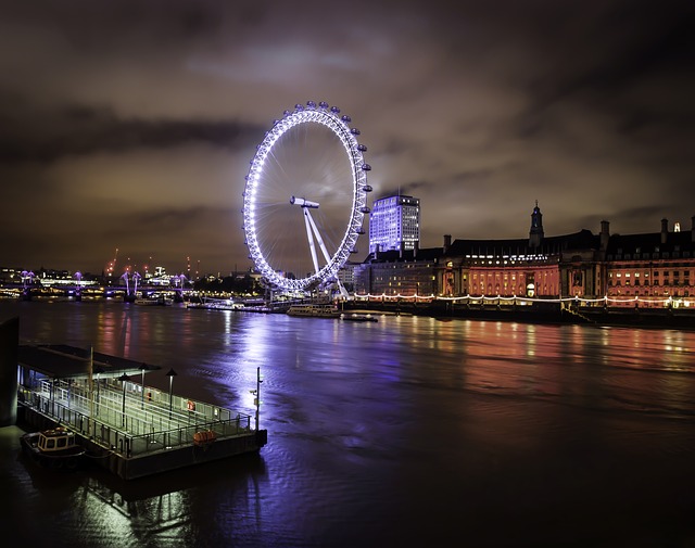 londra london eye notte inghilterra