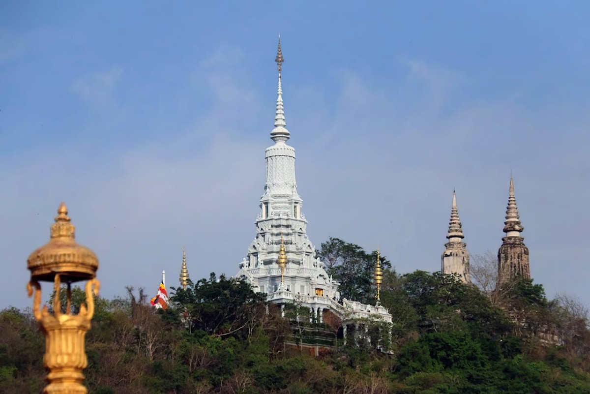 low angle shot of oudong temple 1