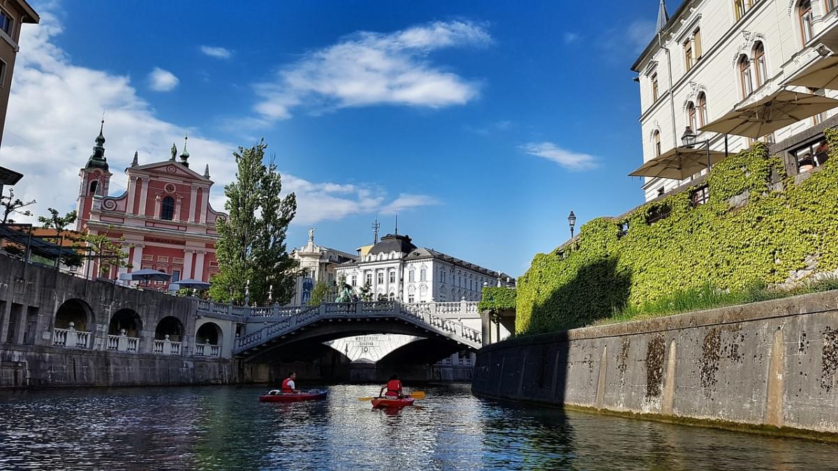 lubiana flusso slovenia ponte