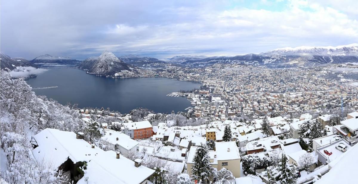 lugano innevata