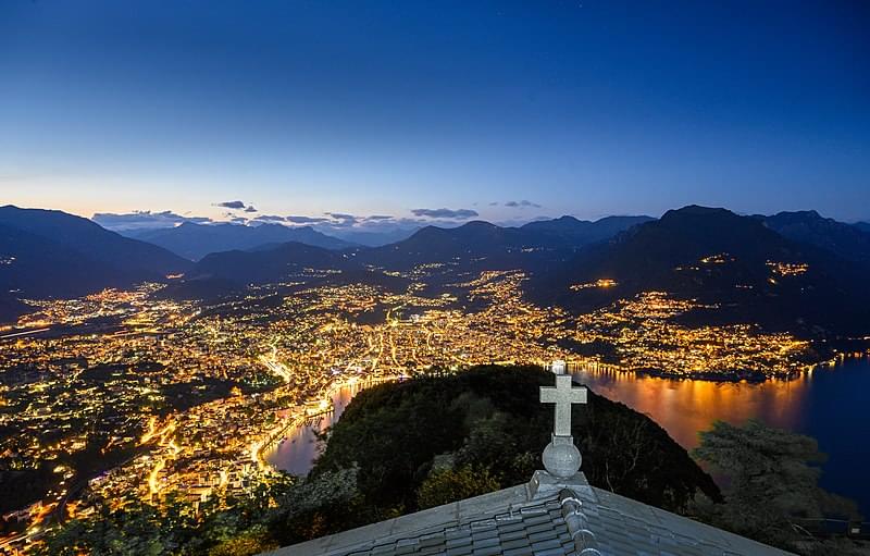 lugano vista notte