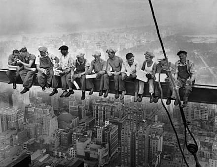 lunch atop a skyscraper