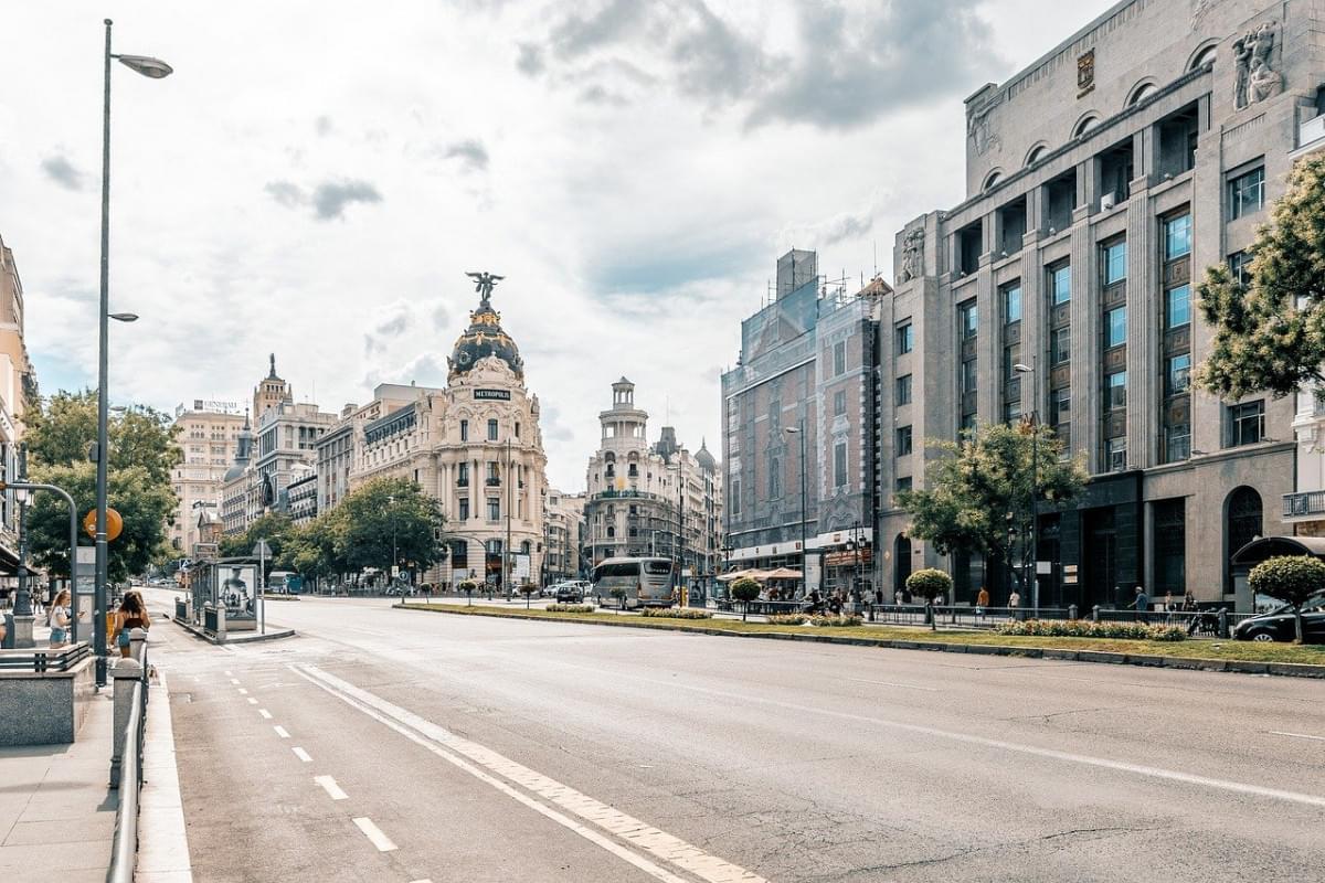 madrid citta strada cielo nuvole 1