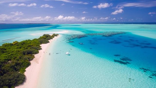 maldive panorama dall'alto