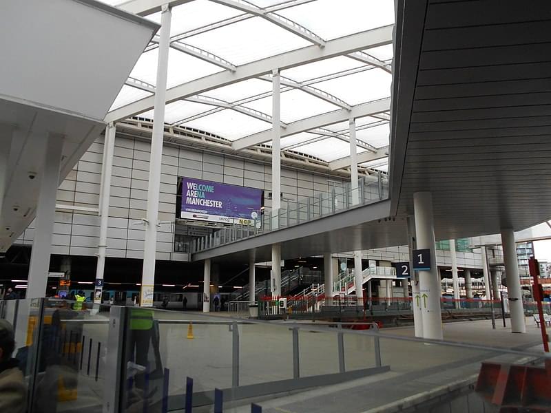 manchester arena entrance from victoria station 2